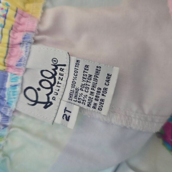 Lilly Pulitzer Vintage White Label Patchwork Girls Pants 2T - Picture 3 of 3